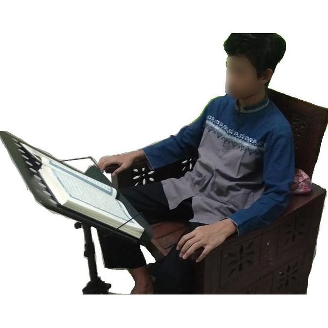 Rekal Duduk Rehal Besi untuk Membaca Quran sambil Duduk dan shalat PG