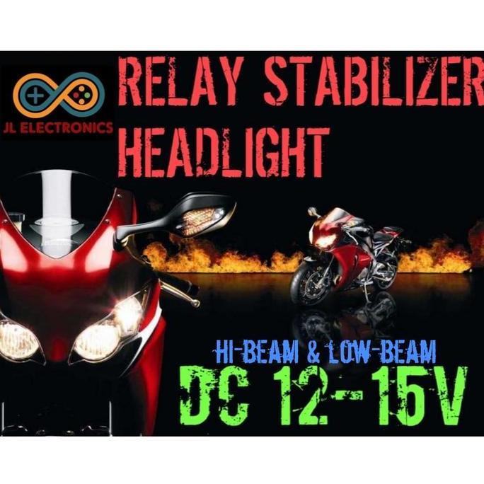 RELAY AC TO DC CONVERTER STABILIZER LAMPU UTAMA MOTOR HIGH LOW BEAM