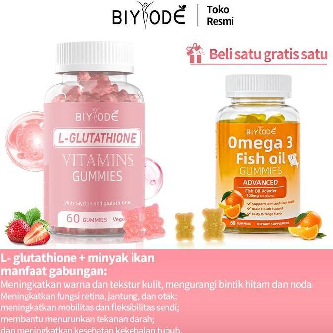 Absolute- Biyode Fda/Halal Glutathione Glutathione+Collagen Drinks/Vitamin/Minyak Lkan/Daun Kelor | 