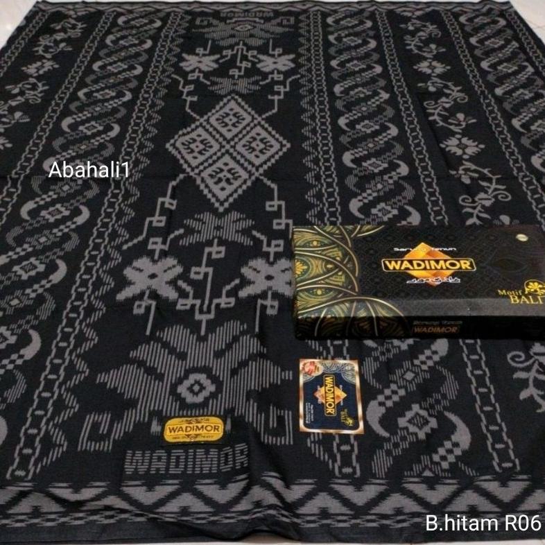 Promo Ramadhan Sarung Wadimor Hitam Sarung Wadimor katun Motif Bali Sarung Wadimor Sarung Hitam
