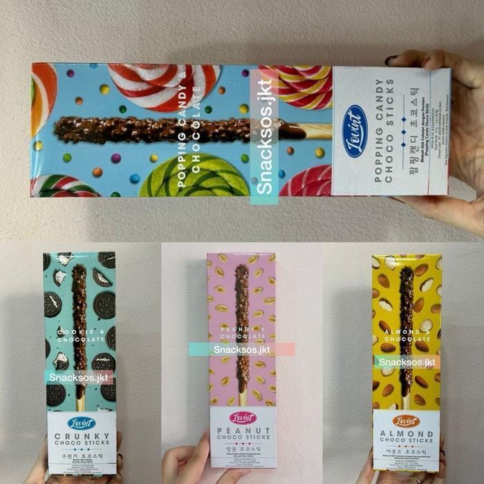 Lovint Crunky Cookie Choco Stick / Popping Candy Choco Stick / Peanut Choco Stick / Almond Chocolate