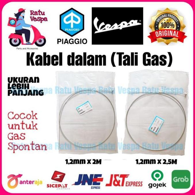 Promo Kabel Dalam Tali Gas Panjang Vespa (Gas Spontan) Cod
