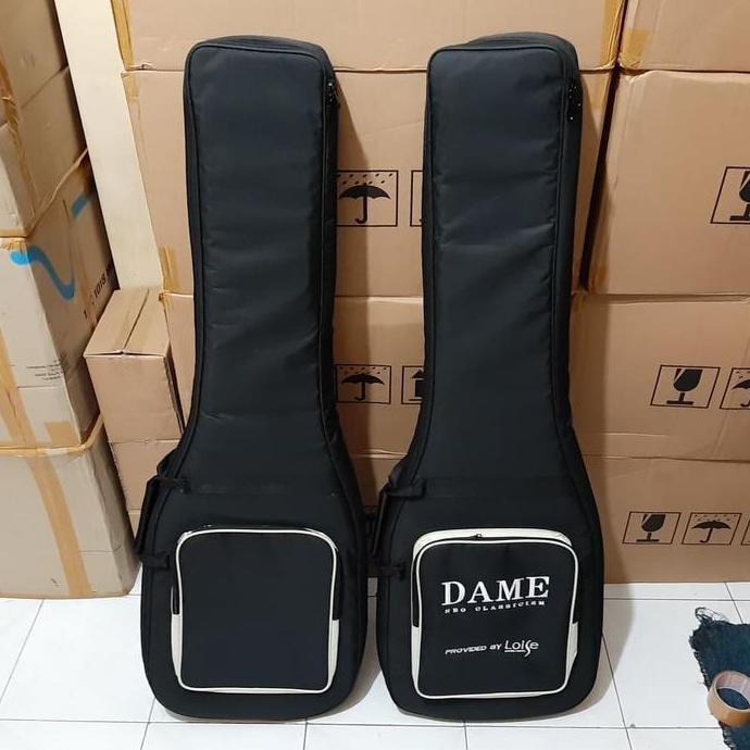 Gigbag/semi gigbag/softcase gitar bass elektrik tebal merk DAME