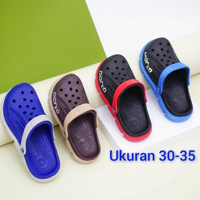 PORTO 1006B sandal sepatu karet baim anak laki-laki ukuran 30-35