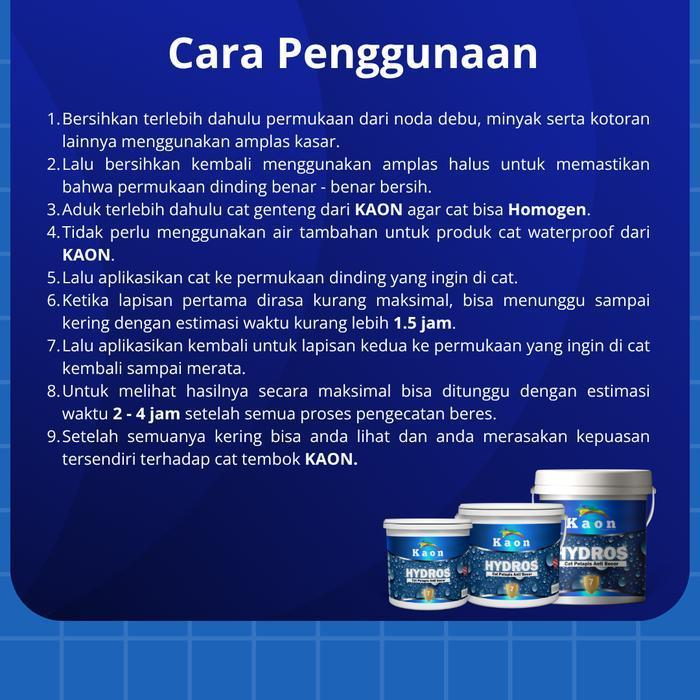 KAON Paint - HYDROS Waterproof 18 KG | Cat Pelapis Anti Bocor