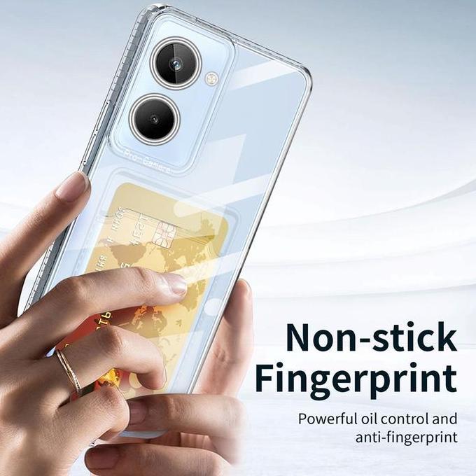 Case untuk Realme 10 / PRO / PRO PLUS Wallet Card Slot Bening Clear Softcase