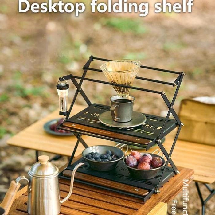 Meja Rak Lipat Kopi / Makanan Portable Camping Naturehike Cnh22Ju004 Baru