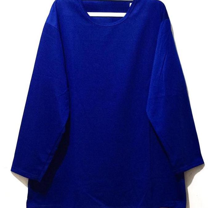 Lansungkirim- ( Cod ) Kaos Polos Lengan Panjang Jumbo Oversize  Xxxl Ld 130 - Xxxxl Ld 140 / Kaos Po