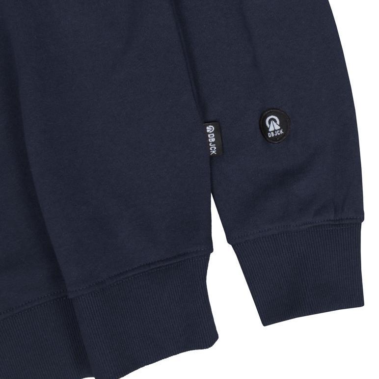 NEW Dobujack Sweater Little Logo Abstract Navy Crewneck