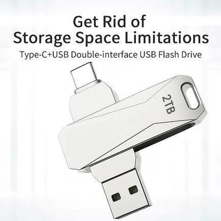 Saveyou- 2Tb 2In1 Usb3.0  Otg Type-C Flashdisk 1Tb/2Tb Metal High Speed Usb 3.0 Flash Drive Usb Flas