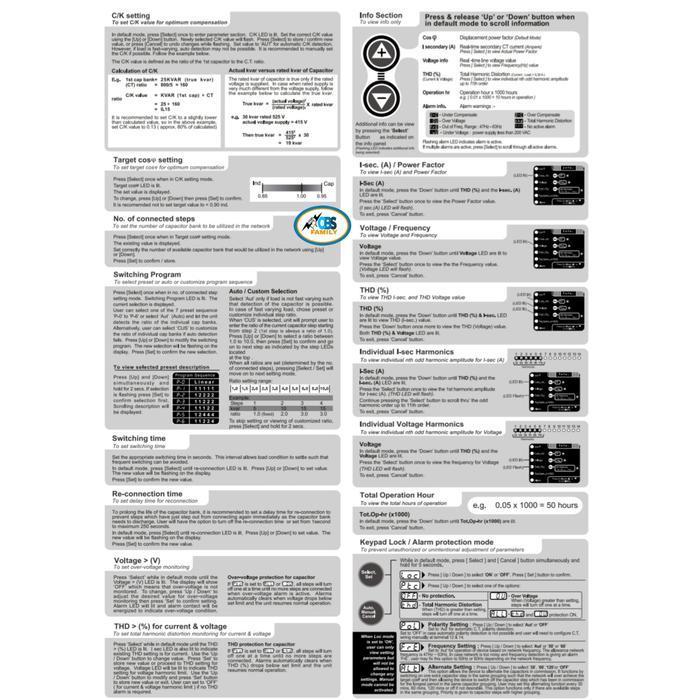 Delab Regulator 8 Step NV8s / Power Factor Controller 8 Step
