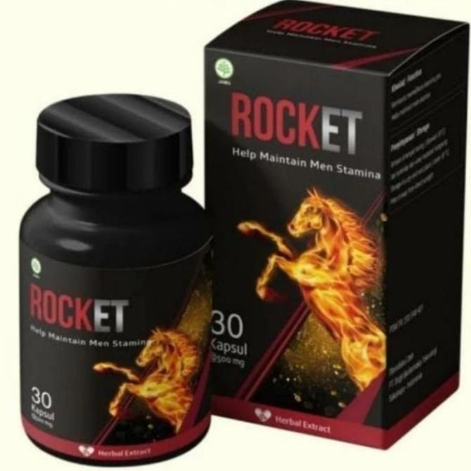 Terlaris ROCKET Asli Herbal obat Stamina Kuat Pria, PilPembesar ROKET Original happy shopping kak