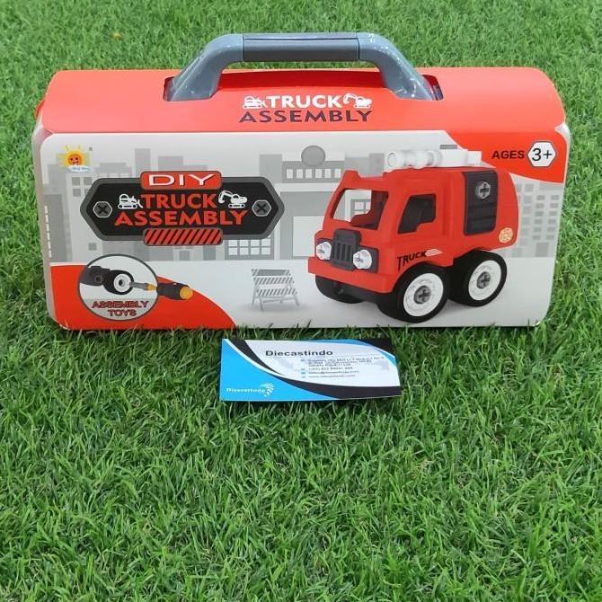 Zz99- Diy Truck - Engineering Toys - Assembly Box - Fire Truck Mobil Beko