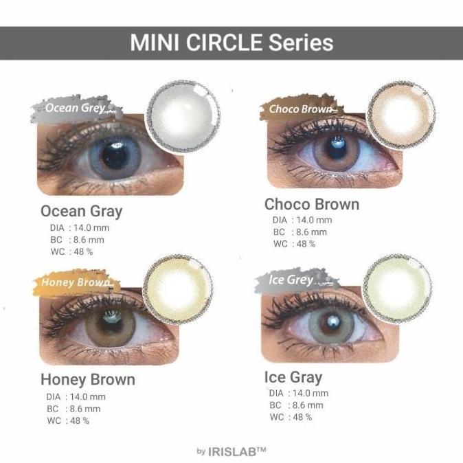Ayebyt- Softlens Minus Mini Circle 14Mm (Choco Brown) Gratis Tempat Soflen