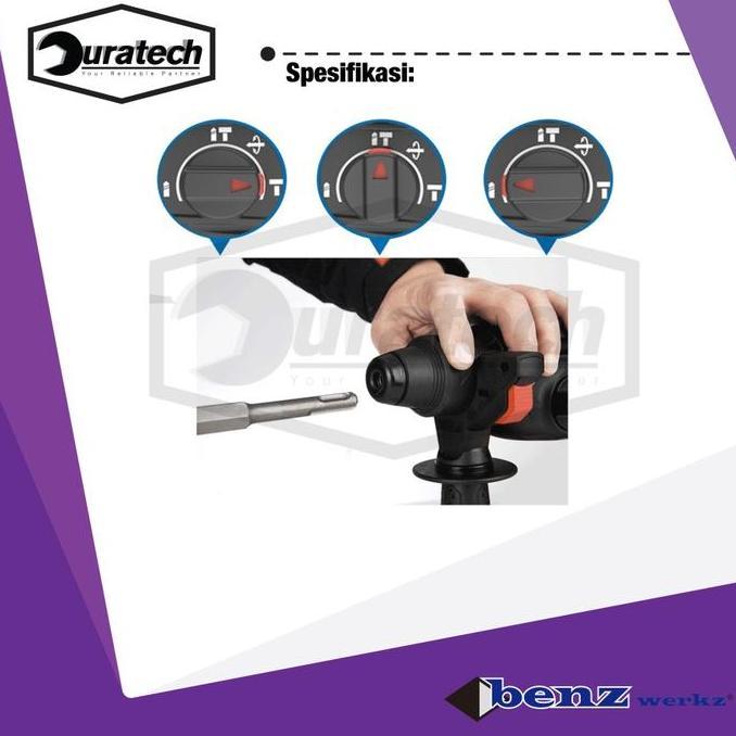 Spesial Benz Werkz Rotary Hammer Bz-8826Re / Mesin Bor Beton Bobok Tembok Kayu Besi Plat / Mesin Bor