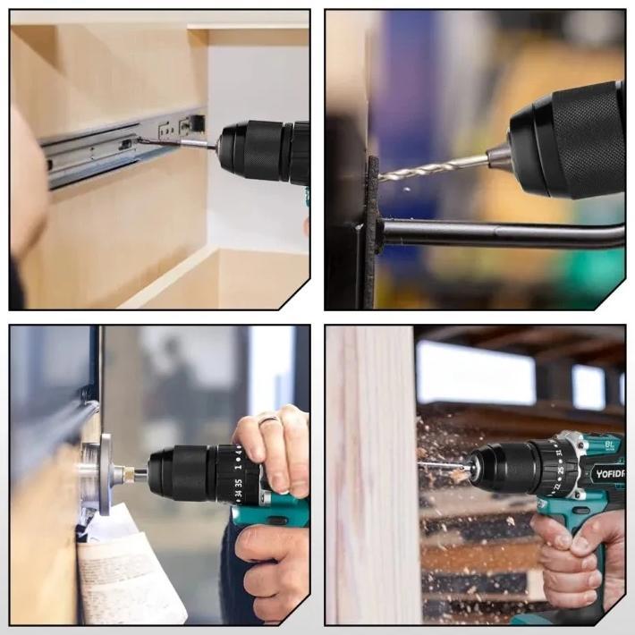 Kokodistrol - Prilie - Ew-98 Makita Bor Listrik Tanpa Kabel 36V Bor Tangan Listrik Set Alat Bor Dua 