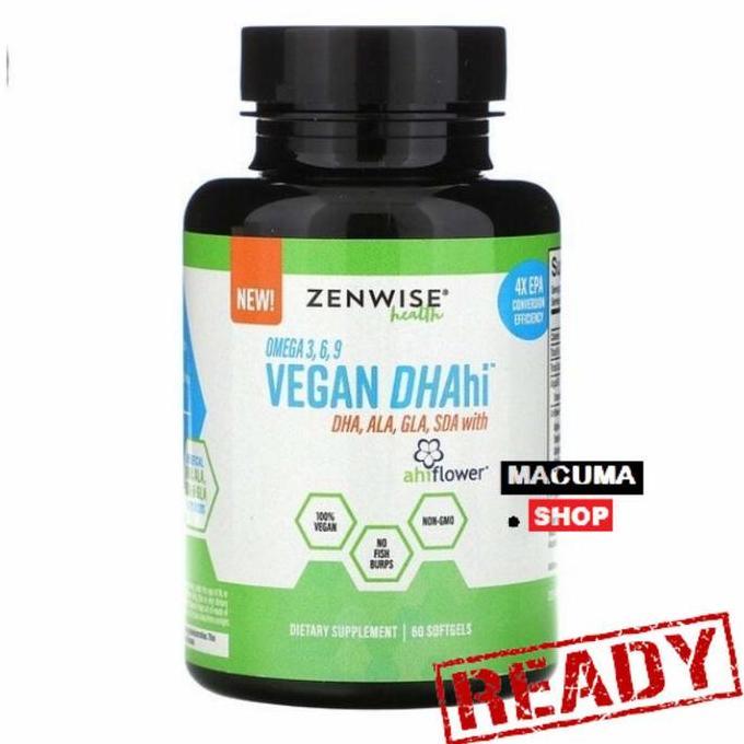 ZENWISE HEALTH VEGAN OMEGA 369 OMEGA 3 6 9 VEGAN DHAHI 60 SOFTGELS