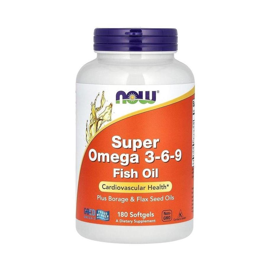 NOW SUPER OMEGA 369 3-6-9 1200 MG 180 SOFT CARDIOVASCULAR HEALTH