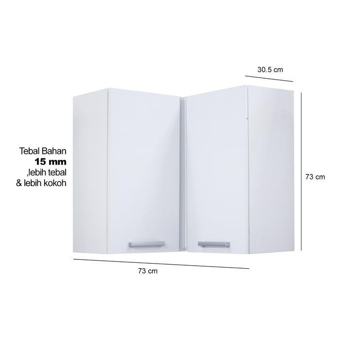IDEA Kitchen Set Lemari Dapur Putih Murah Modern Minimalis Sudut Atas