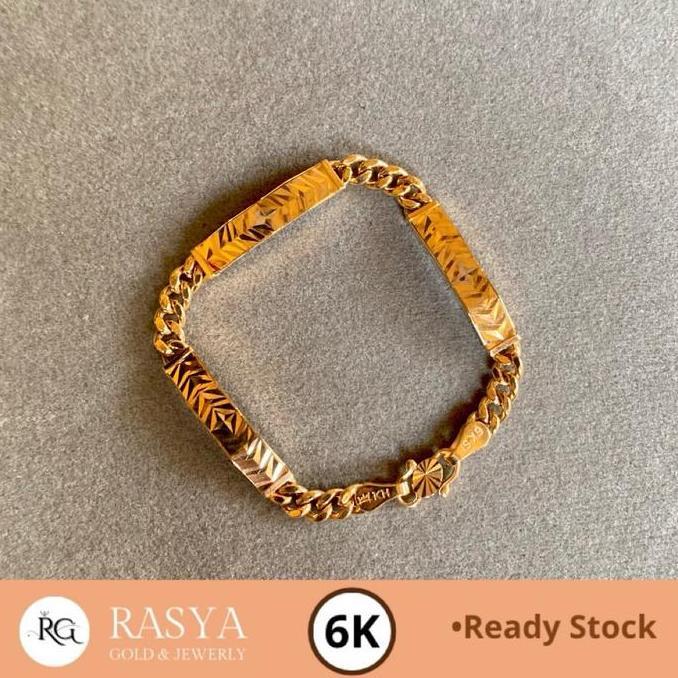 Selia Gold Gelang Rantai Plat Anak Kadar 300 / 6K Berat 2gr Gelang Emas Anak Baby (TERBAIK) (TERBARU