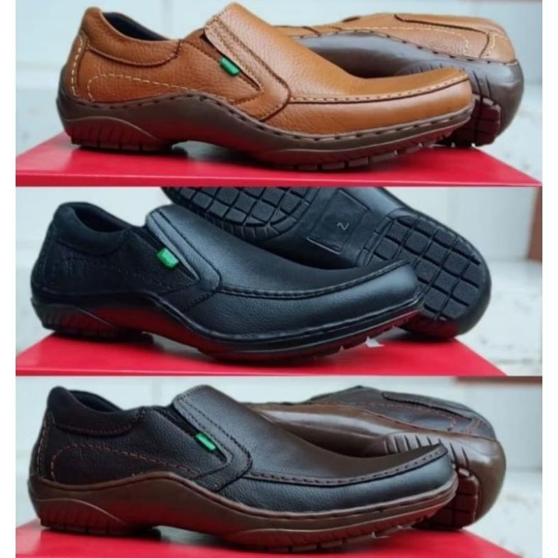Sepatu Kulit Pria Sepatu Kickers Pria Sepatu Pantovel Pesta Kerja Dinas Casual Pria terlaris