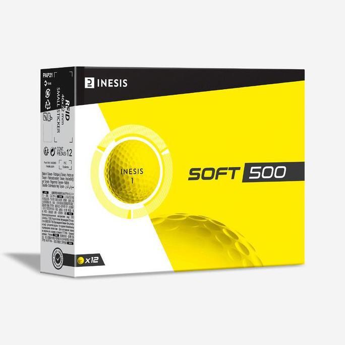 Decathlon Inesis Bola Golf Inesis Distance 500 Isi 12 Pcs - Kuning - 8489446
