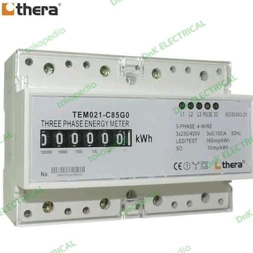Ready Kwh meter 3phase merk Thera TEMO21 model counter ( analog ) direct