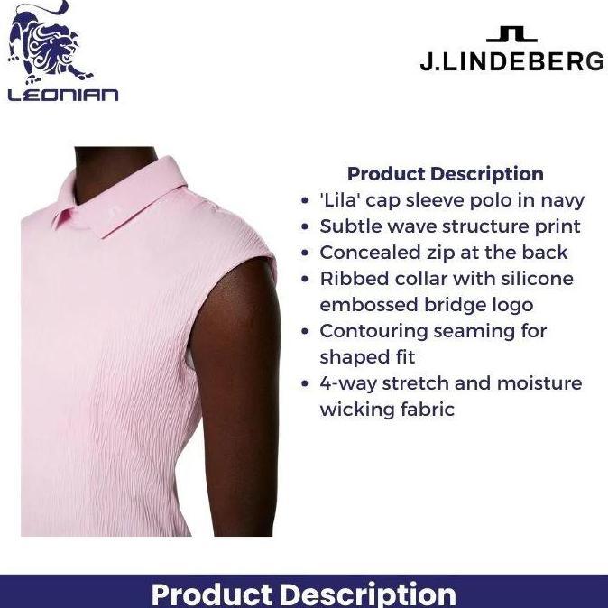 Baju Golf Wanita J.Lindeberg Lila Sleeveless Top