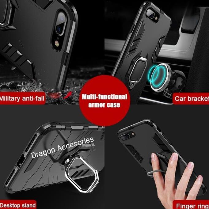DB2 - Oppo A15 A15S Hardcase Iron Armor iring Casing Shockproof Standing TPU