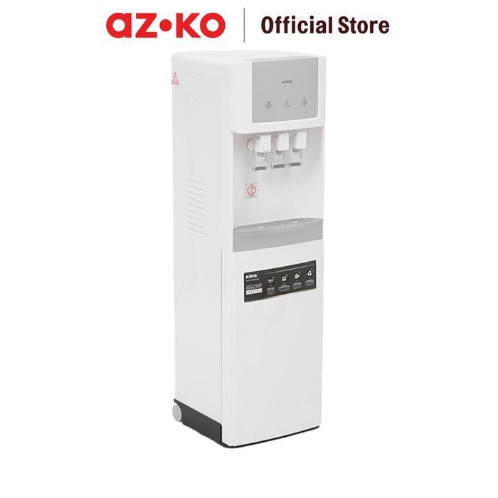 AZKO Kris Dispenser Air Bottom Loading Thermoelectric Cooling Dengan Roda - Putih Dispenser Galon Ba