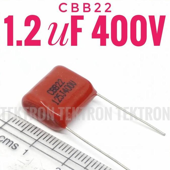 (1) CBB22 125J400V 1.2uf Mylar Polyester Film Capacitor 125 tek70n Juara