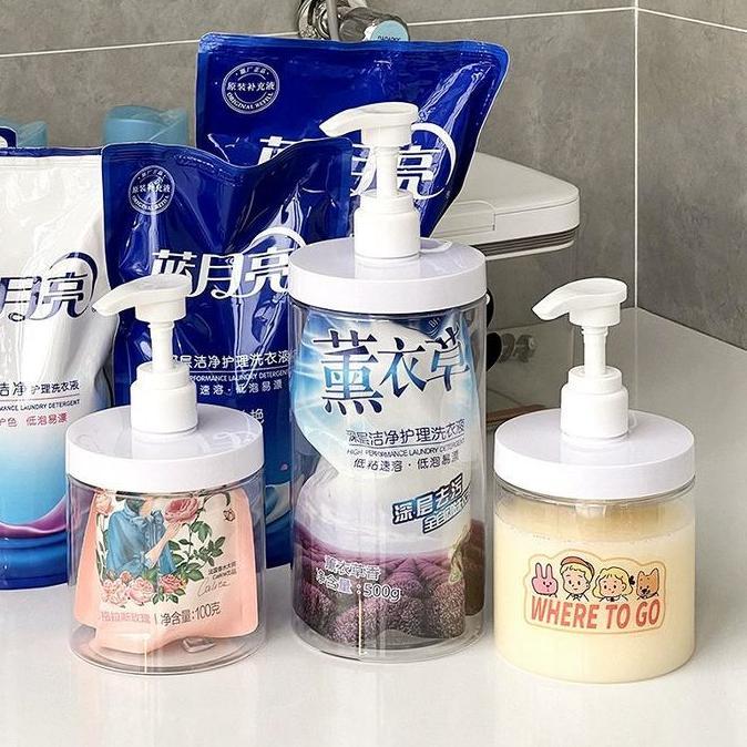 NAKAHARA Botol Pompa Sabun/Detergen 1000ml Dispenser Sabun Pump Botol Cairan Refill Dispenser Cairan