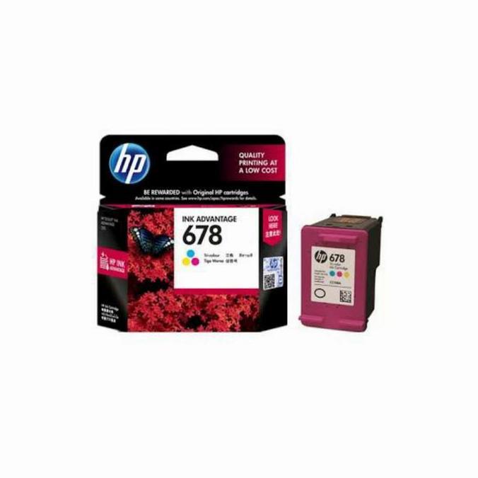 cartridge tinta printer hp 678 color original