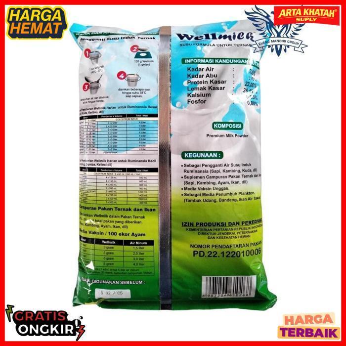 Exclusive Susu Hewan  Wellmilk 1Kg Premium Untuk Anak Hewan Penganti Induk Profat Maxinos