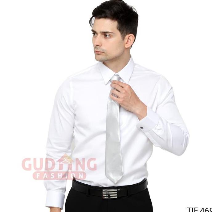 Dasi Formal Pria TIE 469 - Pilihan Warna Abu dan Biru (TERBAIK) (TERBARU) (TERMURAH)