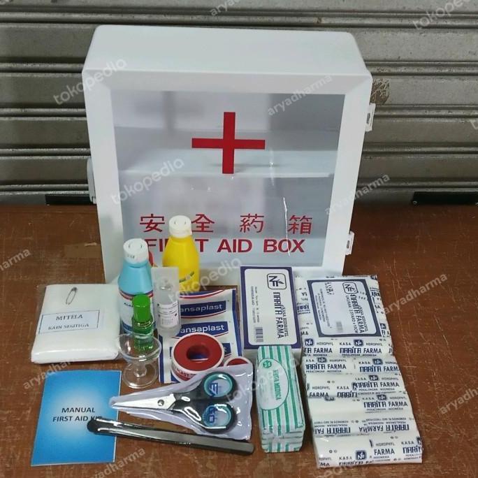 P3K/ paket P3K dinding murah/ kotak obat BMA 18 + isi lengkap/ UKS