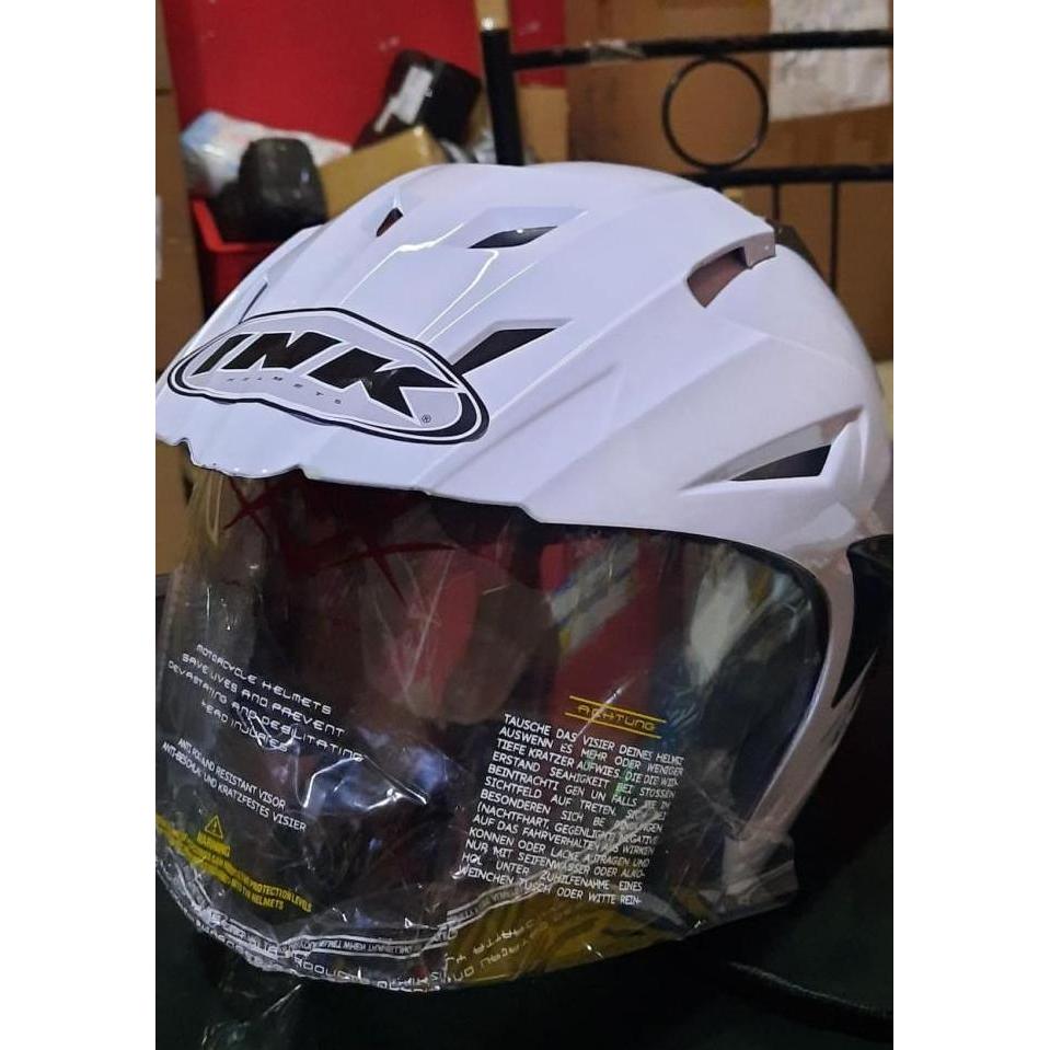 Helm INK TERBARU Dobel Visor type T1 PUTIH