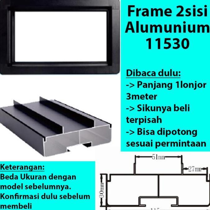 TERMURAH - Frame Casing Running Text Outdoor 2 sisi 2sisi 11530 3meter