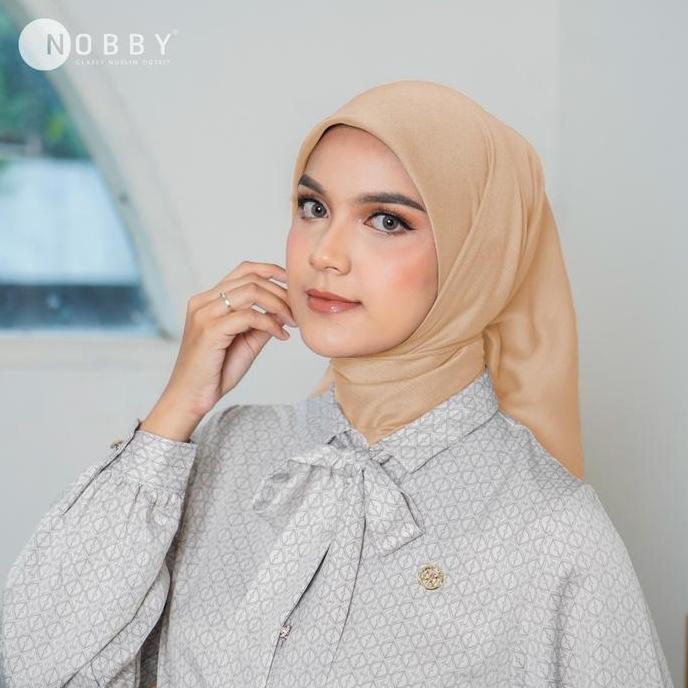 Nobby Hijab Basheera Scarf Kerudung Segi Empat Voal Premium