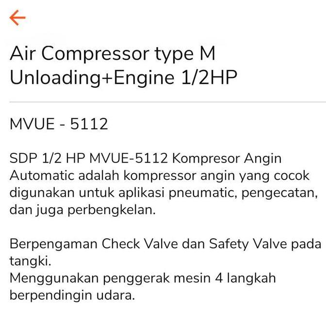 Promo Sdp 1/2Hp Kompresor With Engine Shark 5.5Hp Bensin & Tank Angin 65L