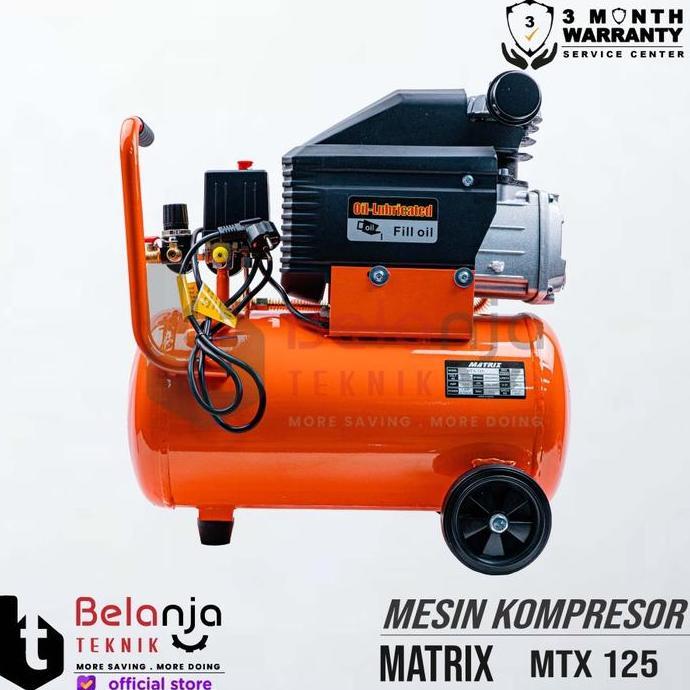 Murah Matrix Compressor Portable 1 Hp 24L Mtx-125 Kompressor Angin Listrik