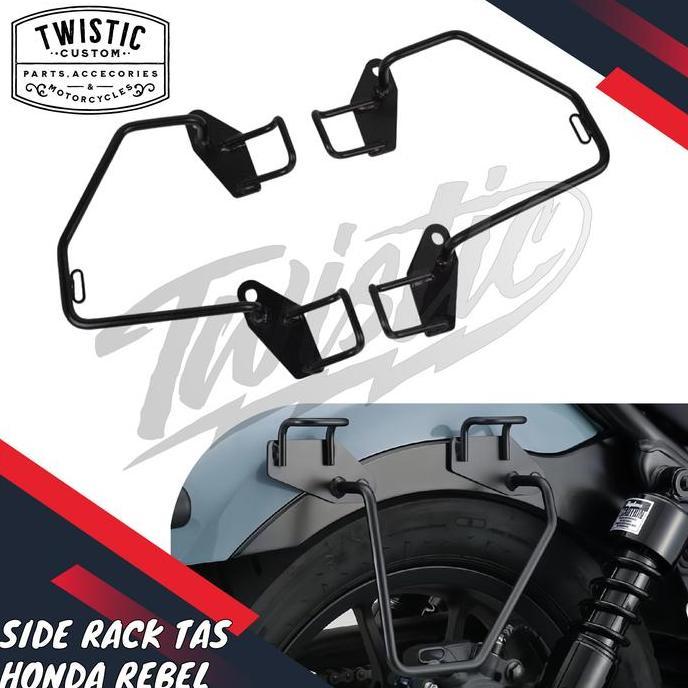 Side Rack Pannier Rail Kit Bracket Side Bag Tas Samping Motor Honda Rebel Baru