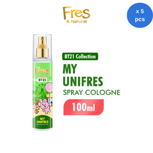Fres & Natural Spray Cologne BT 21 My Unifres Botol 100 ml x 5 pcs