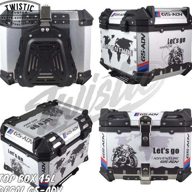Top Box Pannier Tas Boks Bagasi Box Belakang Touring Decal 45L 45 Liter G 310 R 1200 1250 Gs Himalay