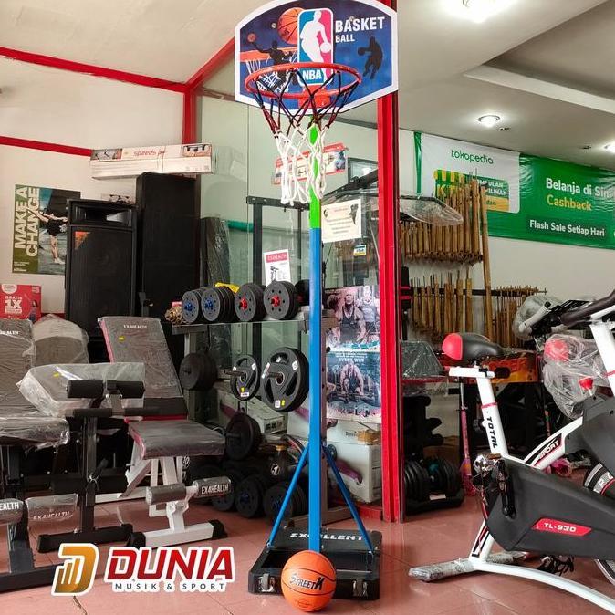 Set Ring dan Tiang Bola Basket / Ring Basjet Portable Dewasa/Anak