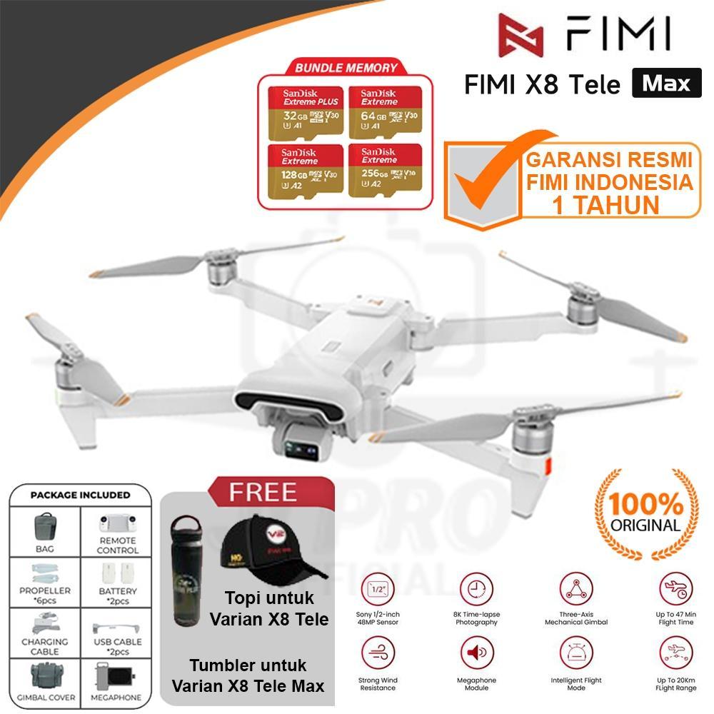 Fimi X8 Tele / Tele Max Drone 4K 48Mp Camera 3-Axis Gimbal 10Km With Megaphone - Drone Fimi Garansi 