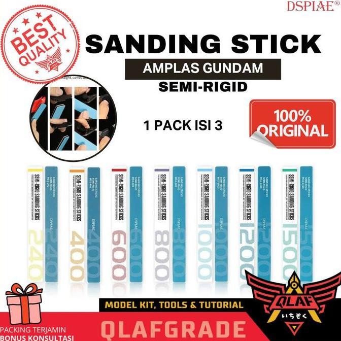 Sanding stick 1000 isi 3pcs MSS-1000 Semi-Rigid Sanding Sticks dspiae (TERBAIK) (TERBARU) (TERMURAH)