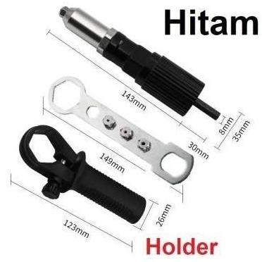 Konverter Bor Paku Rivet Adaptor 2.4-4.8 Mm Elektrik Tang Ripet Besi Listrik