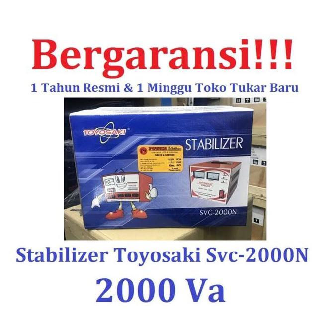 Toyosaki Stabilizer Listrik TOYOSAKI 2000VA / SVC2000N Bergaransi 1 Tahun & 1 Minggu Toko Tukar Baru