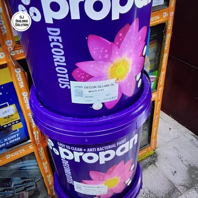 TERBARU - CAT TEMBOK PROPAN DECORLOTUS 20LTR PUTIH 20LT INTERIOR CAT TEMBOK